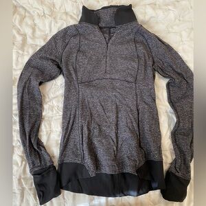 Black Lululemon Briskly half zip pullover